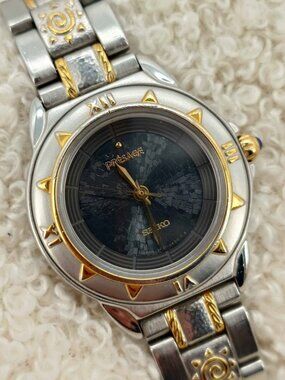 Seiko Presage Women's Quartz Watch 1F21 Textured Dial JDM 26mm New Battery